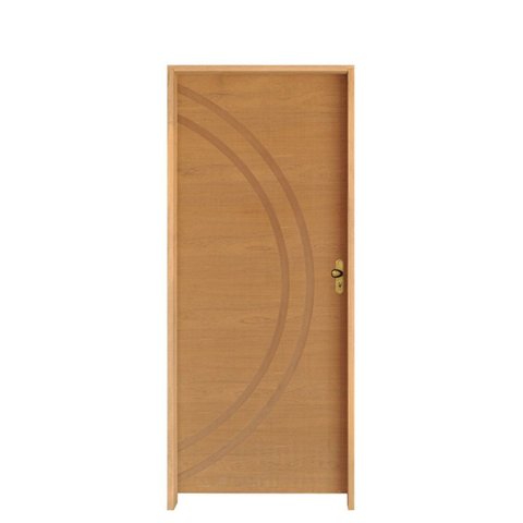 Kit Porta de Madeira 210x72cm Batente 11cm Fechadura Golf Concept 11 Rodam Abertura Esquerda Marrom/