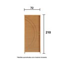 Ver imagem 3 de Kit Porta de Madeira 210x72cm Batente 11cm Fechadura Golf Concept 11 Rodam Abertura Esquerda Marrom/