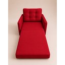 Ver imagem 3 de Poltrona Cama Solteiro 2 em 1 Conforto, Elegância Veludo:Vermelho