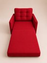 Ver imagem 3 de Poltrona Cama Solteiro 2 em 1 Conforto, Elegância Veludo:Vermelho