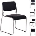 Ver imagem 5 de Kit 8 Cadeiras Escritório Fixa Auditório Hotel Interlocutor Cromada Dubai
