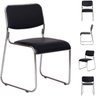 Kit 8 Cadeiras Escritório Fixa Auditório Hotel Interlocutor Cromada Dubai - 5