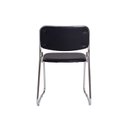 Ver imagem 3 de Kit 8 Cadeiras Escritório Fixa Auditório Hotel Interlocutor Cromada Dubai