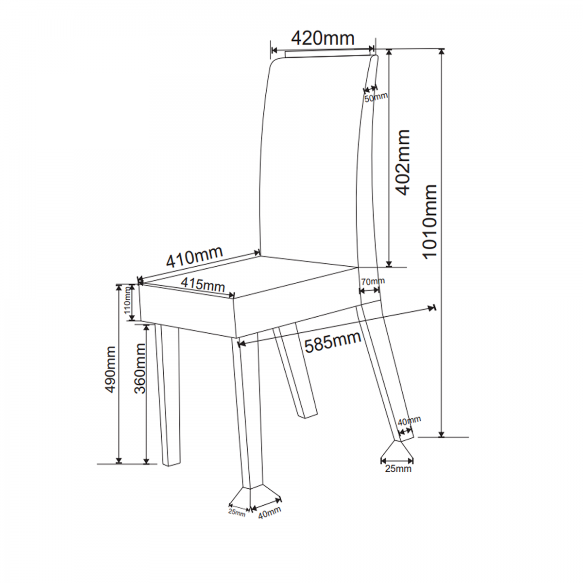 Sala de Jantar Sharom C/4 Cad Iza Mel/blonde/bege - 4