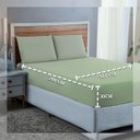 Ver imagem 4 de Kit Lençol Queen Size 100% Algodão Percal 300 Fios 4 Peças:verde Bebe