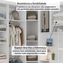 Ver imagem 5 de Quarto Modulado Casal de Canto com Guarda-roupas Maleiro e Cabeceira Alpes Master Luciane Móveis