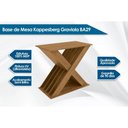 Ver imagem 4 de Mesa P/ Cozinha Graviola C/ Tampo Madeirado C/ Vidro 160x90cm Canela/off White/vidro Off White -