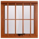 Ver imagem 1 de Janela Maxim ar alumínio Com Grade Maxx Madeiro - 80x60