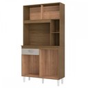 Ver imagem 3 de Cozinha Compacta Duda 4 Portas 1 Gaveta Castanho/Off White - Poquema