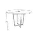 Ver imagem 3 de Mesa de Reunião Redonda Industrial 110cm com Pés em Metal Executive Preto