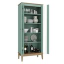 Ver imagem 4 de Cristaleira Sala Jantar 75cm com 2 Portas e 4 Prateleiras Cor:mel Oliva