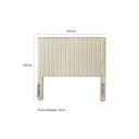 Ver mais imagens de Cabeceira Casal Estofada Elara Canelada 140 cm - Linho Off White