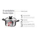 Ver imagem 3 de Caçarola Solar Baquelite Funda em Aço Inox Fundo Triplo com Tampa Alças de Baquelite 20 C
