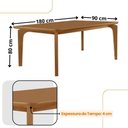 Ver imagem 2 de Mesa de Jantar Liz 180cm Canto Copo Moderna Mobília Naturalle
