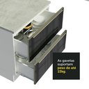 Ver imagem 7 de Cozinha Completa Madesa Lux com Armário e Balcão 5 Portas 2 Gavetas Branco/Preto Cor:Branco/Preto