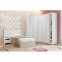 Ver imagem 1 de Quarto Modulado Solteiro Rizon QC210 5 Peças Branco