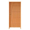 Ver imagem 2 de Kit Porta de Madeira 210x72cm Batente 14cm Fechadura Golf Belissima 6 Rodam Abertura Direita Marrom/