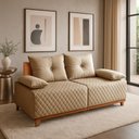 Ver imagem 1 de Sofá 3 Lugares 1,95m Potenza Bom Pastor Linho Bege/caramelo