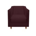 Ver imagem 2 de Poltrona Titânio Suede Bordô