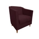Ver imagem 1 de Poltrona Titânio Suede Bordô