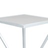 Mesa de Canto Lateral Alta Quadrada para Sala Austria - Branca - 5