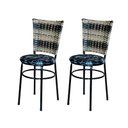 Ver imagem 1 de 2 Cadeiras para Mesa Preta Hawai Cappuccino Premium Assento Floral:floral Preto