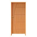 Ver imagem 2 de Kit Porta de Madeira 210x82cm Batente 14cm Fechadura Golf Belissima 6 Rodam Abertura Direita Marrom/