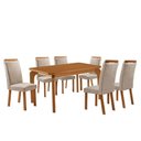 Ver imagem 7 de Mesa de Jantar Liz 6 Lugares Retangular MDF 180cm Creme Moderna