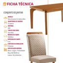 Ver imagem 6 de Mesa de Jantar Liz 6 Lugares Retangular MDF 180cm Creme Moderna