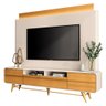 Estante Painel para Tv 85 Pol 220cm Nobre Off White/cinamomo - Hb Móveis - 1