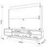 Estante Painel para Tv 85 Pol 220cm Nobre Off White/cinamomo - Hb Móveis - 4