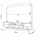 Ver imagem 4 de Estante Painel para Tv 85 Pol 220cm Nobre Off White/cinamomo - Hb Móveis