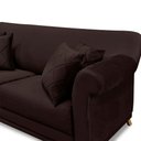 Ver imagem 6 de Sofá Living 2 Lugares 1,80m Vênus Suede Marrom Café Pés Castanho - Pallazio