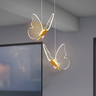 Pendente Duplo Borboletas Led 8w Luz 3 Cores Branco Lexlight - 6