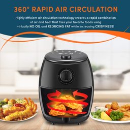 Elite Gourmet Eaf-0201 Air Fryer Elétrica 2.1qt Preto 1000w - 2