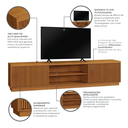 Ver imagem 3 de Rack Ripado para TV até 75 Polegadas 100% MDF 180cm 2 Portas Logan