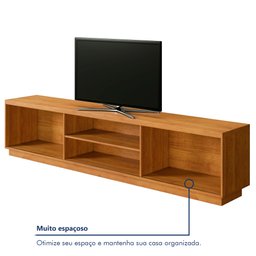 Rack para TV até 75 Polegadas 100% MDF Ripado 2 Portas Logan - 6