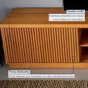 Ver imagem 3 de Rack para TV até 75 Polegadas 100% MDF Ripado 2 Portas Logan