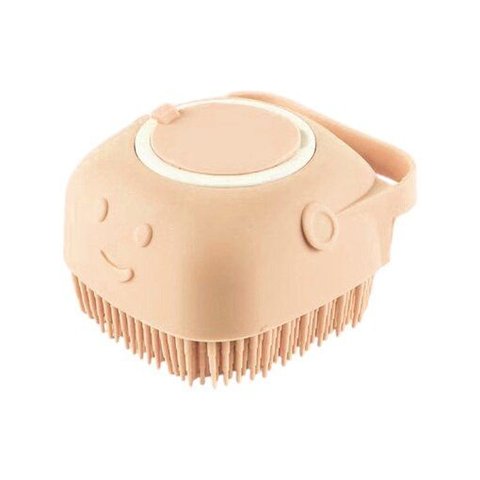 Escova de Banho Pets Silicone Dispenser Shampoo Massageadora