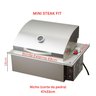 Mini Steak Churrasqueira Elétrica De Embutir Em Inox 304 com Tampa Abafador 49x36cm 220V Refracon - 2