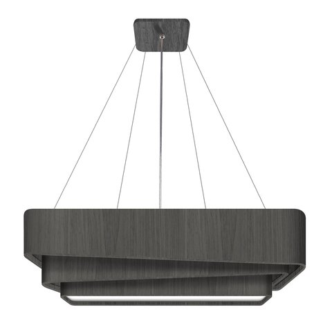 Pendente Trinity Retangular 85cm - 1 Luz Adrilustres Preto