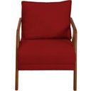 Ver imagem 4 de Poltrona Decorativa Shine Pé Castanho - Bordô Suede
