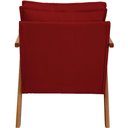 Ver imagem 2 de Poltrona Decorativa Shine Pé Castanho - Bordô Suede