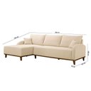 Ver imagem 5 de Sofá Albano Linho 300cm Chaise Lado Esquerdo Meu Sofá Online A294 Linho Creme