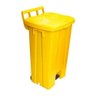 Lixeira Quadrada Plastica de 100l com Roda e Pedal - 1