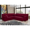Sofá De Canto Magno 2,57x2,57m-vinho - 12