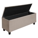 Ver imagem 2 de Baú Recamier Bali Cama Solteiro 90cm Quarto Sala - Bege