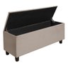Baú Recamier Bali Cama Solteiro 90cm Quarto Sala - Bege - 2