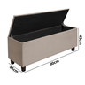 Baú Recamier Bali Cama Solteiro 90cm Quarto Sala - Bege - 3