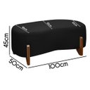 Ver imagem 3 de Banqueta Decorativa Orgânica Puff Thor 100cm para Sala e Quarto Bouclé:preto